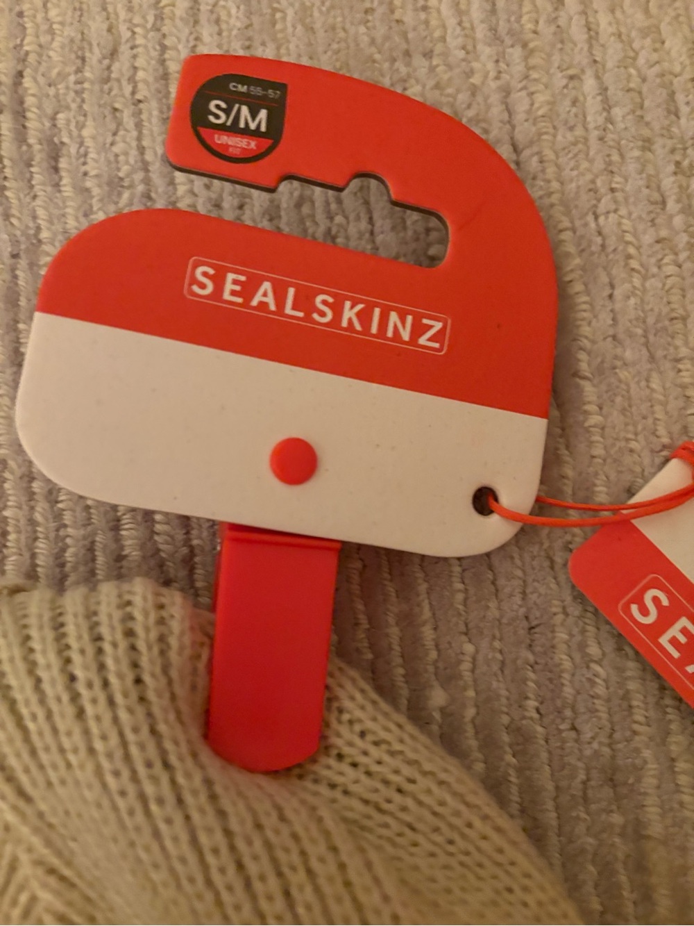 Sealskinz Colby Knit Beanie in Light Beige - Picture 3 of 7